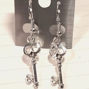 Skull Key Earrings NEW Hades:Pluto Greek Roman Mythology Handmade